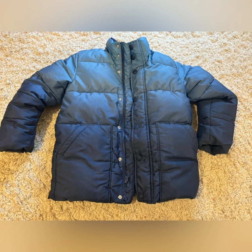 GAP Kids Navy and Blue Ombré Puffer Jacket